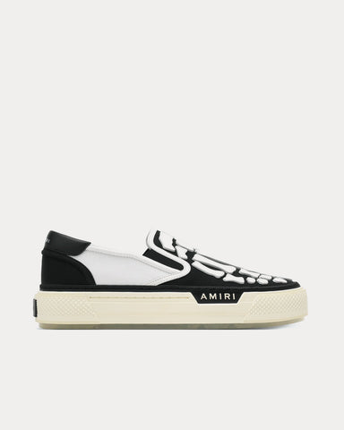 AMIRI Court White / Black Slip On Sneakers