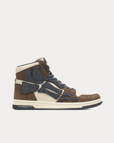 AMIRI Skel Top Brown / Grey / Beige High Top Sneakers