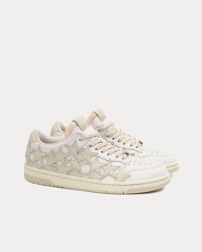 AMIRI Stars Leather Birch / White Low Top Sneakers - 2