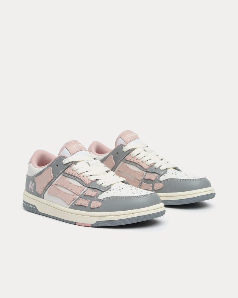 AMIRI Varsity Skel-Top Grey / Pale Peach Low Top Sneakers - 2