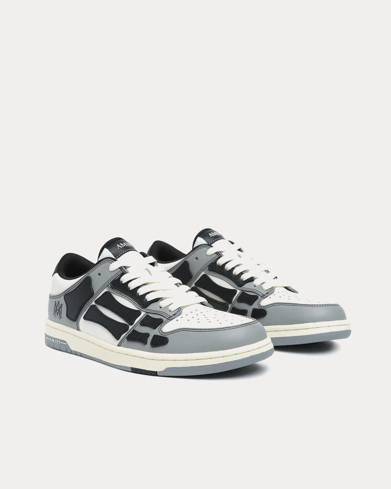 AMIRI Varsity Skel-Top Grey / Black Low Top Sneakers - 2