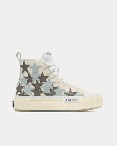 AMIRI Stars Court Off White / Alabaster High Top Sneakers