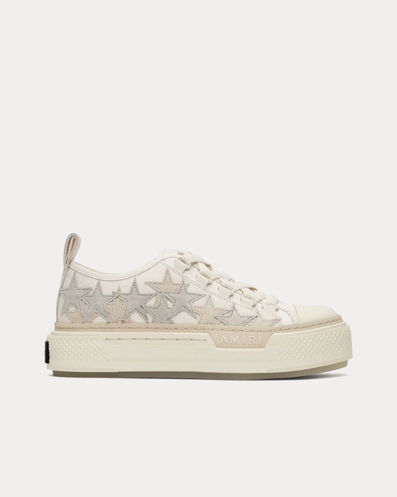 AMIRI Stars Court Off White / Alabaster Low Top Sneakers - 1