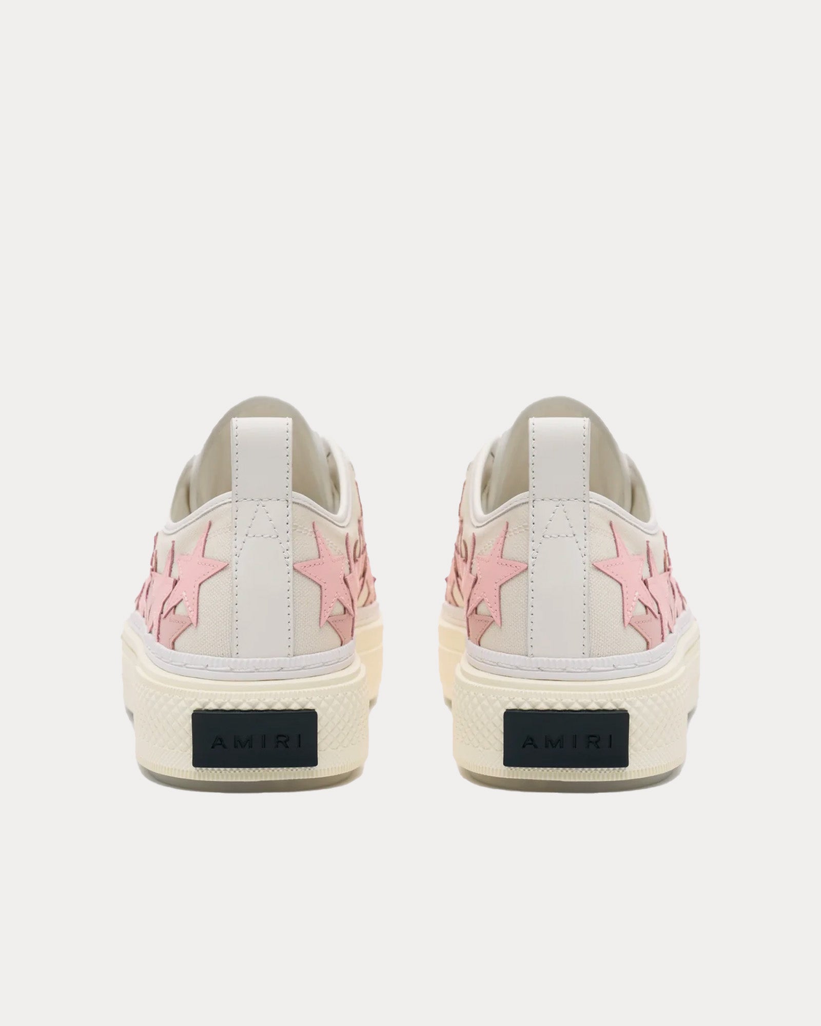 AMIRI Stars Court Off White / Pink Low Top Sneakers - 3