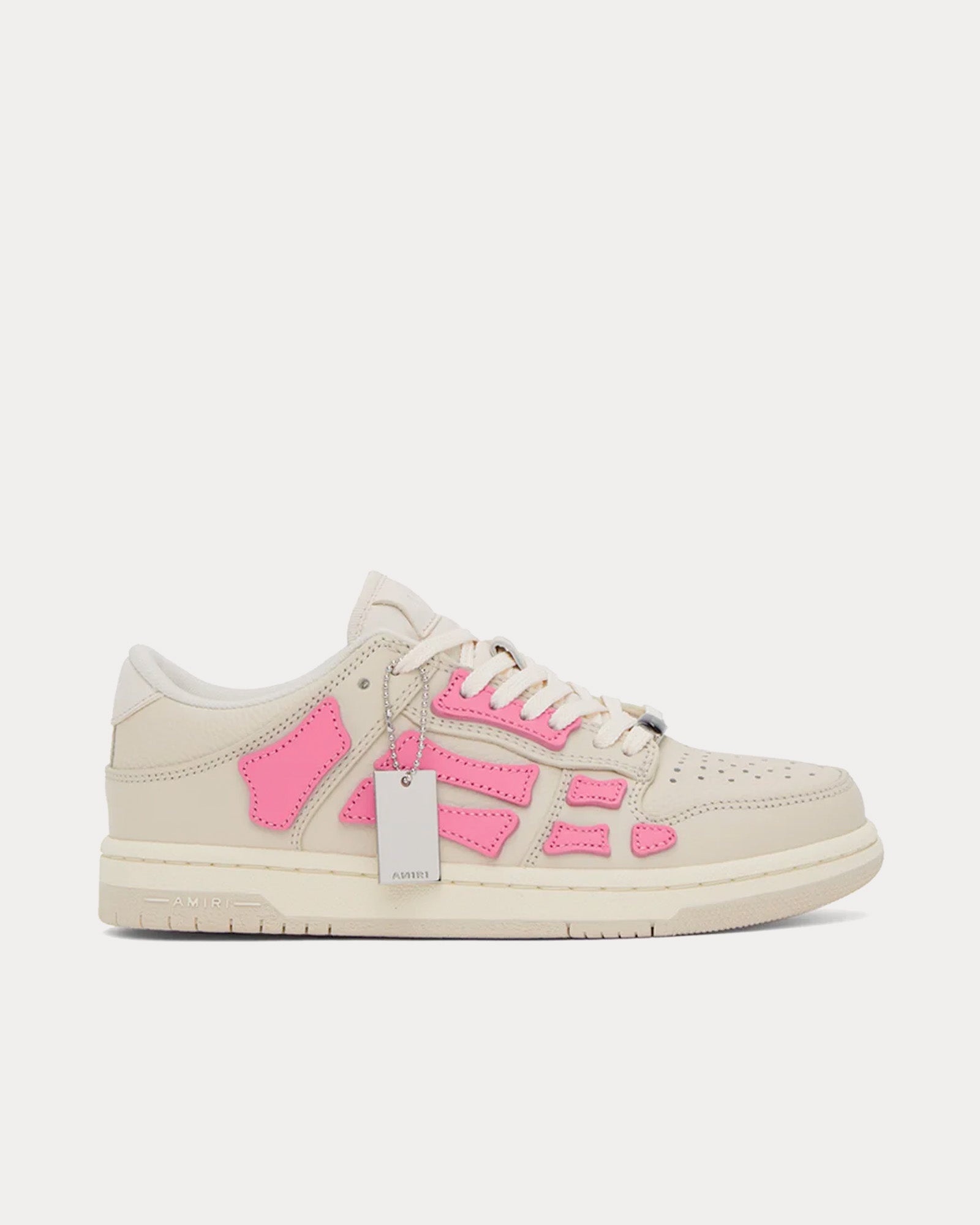 AMIRI Skel-Top Beige / Pink Low Top Sneakers - 1