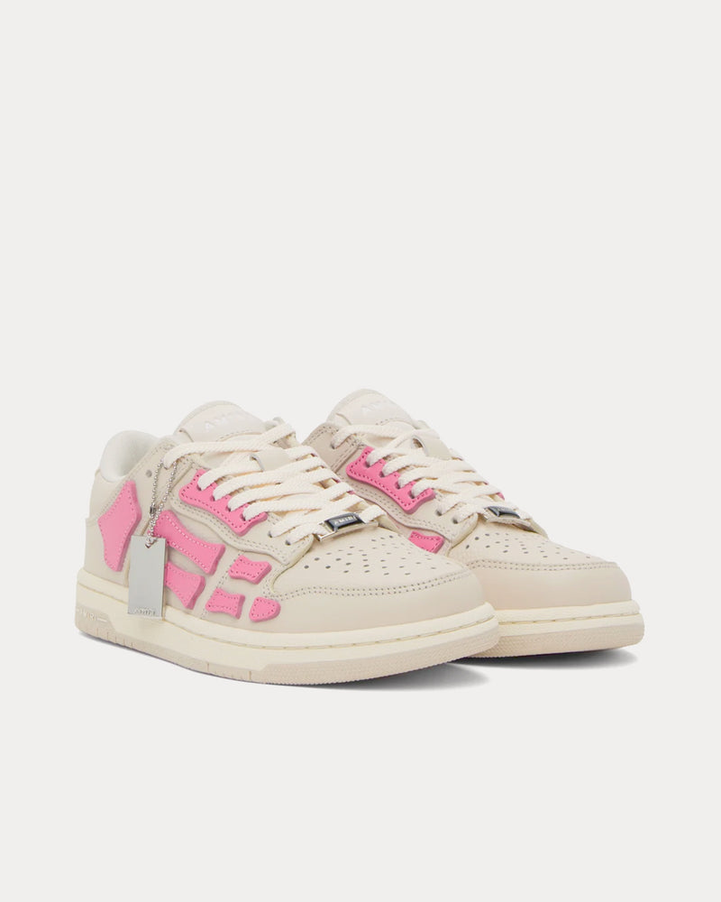 AMIRI Skel-Top Beige / Pink Low Top Sneakers - 2