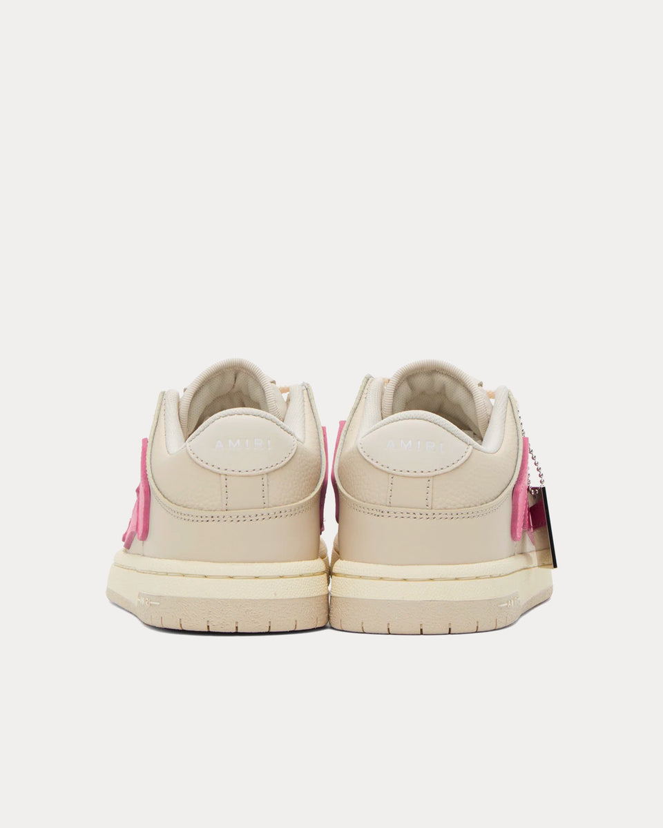 AMIRI Skel-Top Beige / Pink Low Top Sneakers - Sneak in Peace