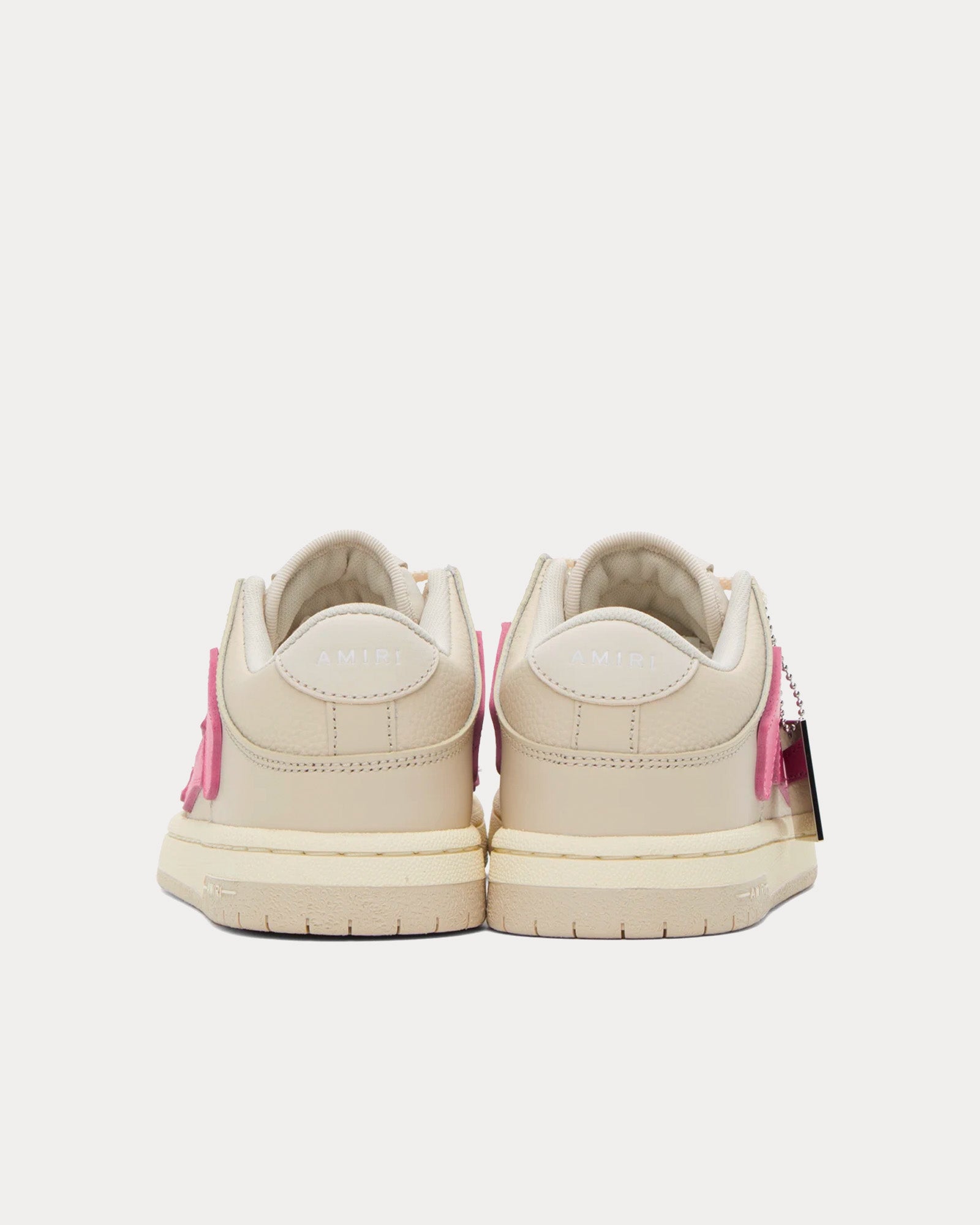 AMIRI Skel-Top Beige / Pink Low Top Sneakers - 3