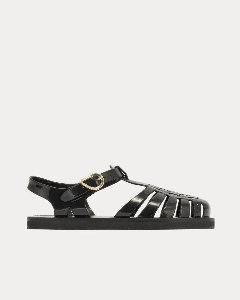 Ancient Greek Sandals Homeria Jelly Black Sandals - 1