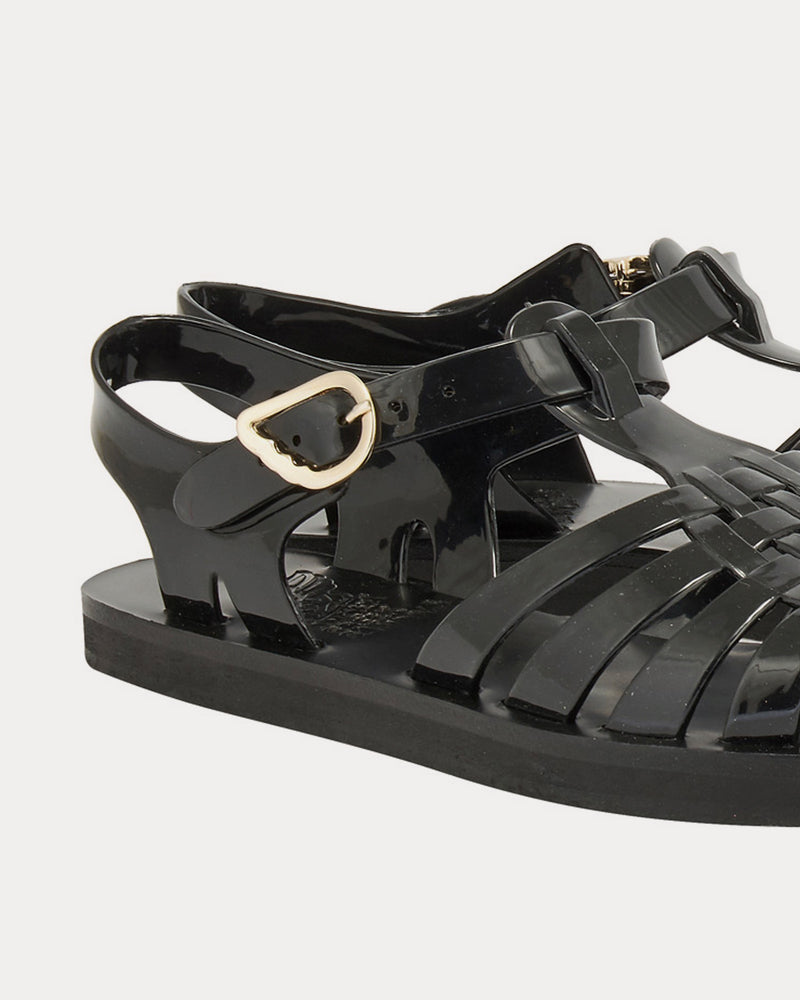 Ancient Greek Sandals Homeria Jelly Black Sandals - 3