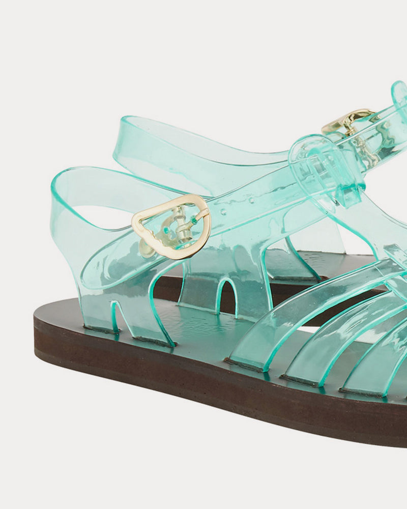 Ancient Greek Sandals Homeria Jelly Clear Aqua Sandals - 3