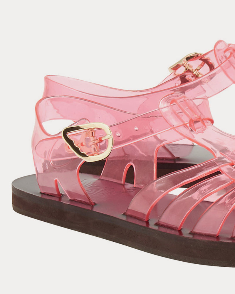 Ancient Greek Sandals Homeria Jelly Clear Red Sandals - 3