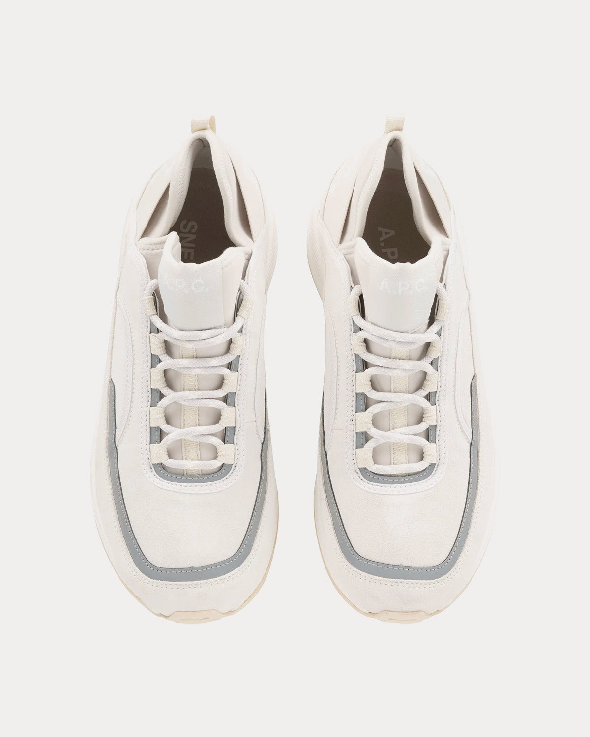 A.P.C. Run Around Pale Grey Low Top Sneakers - 2