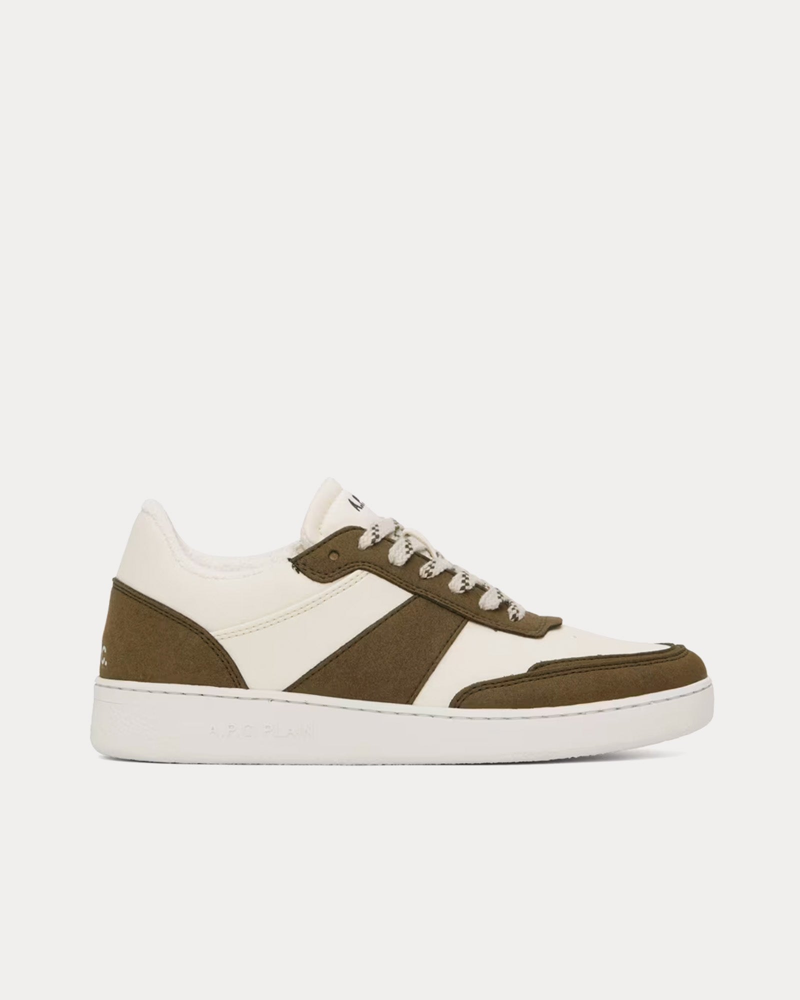 A.P.C. Plain Khaki / Off White Low Top Sneakers - 1