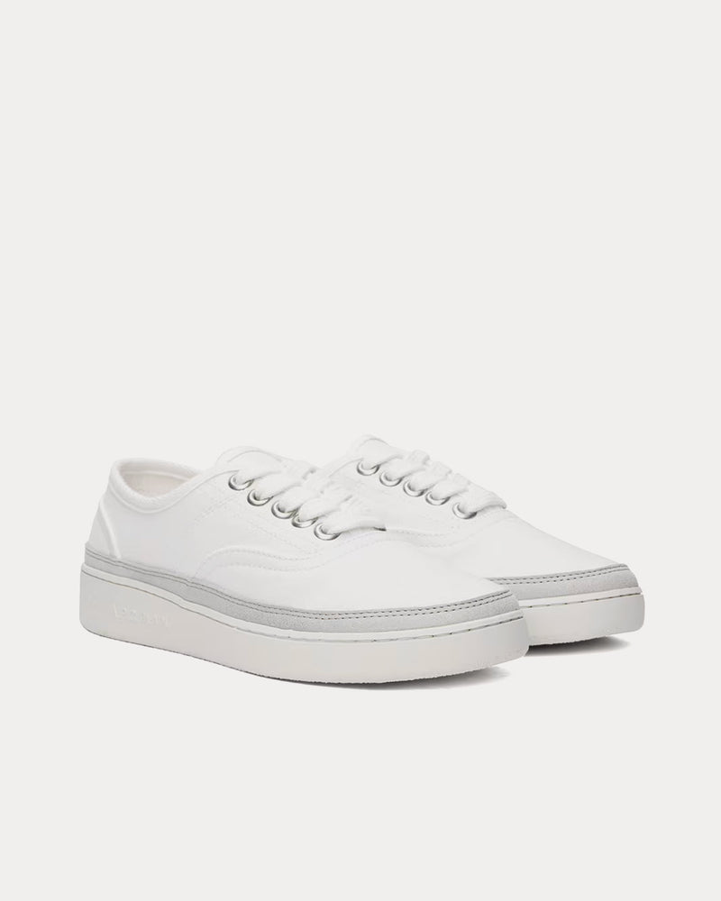 A.P.C. Plain Simple Canvas White Low Top Sneakers - 2