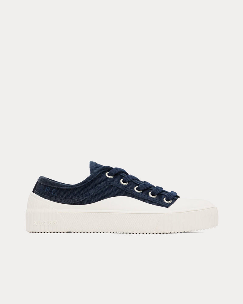 A.P.C. Iggy Basse Navy Low Top Sneakers - 1