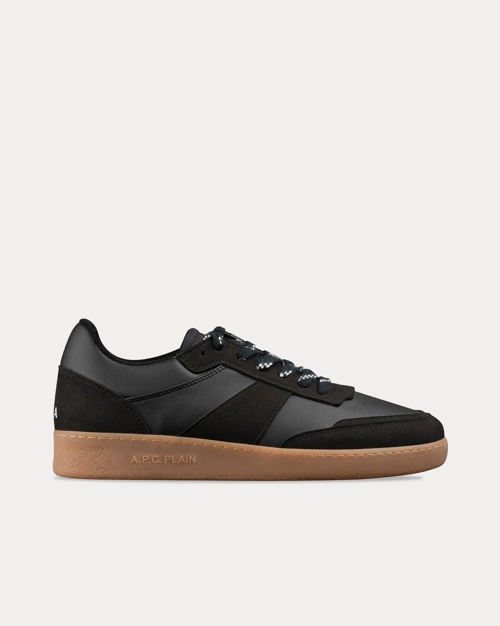 A.P.C. Plain Black Low Top Sneakers - 1