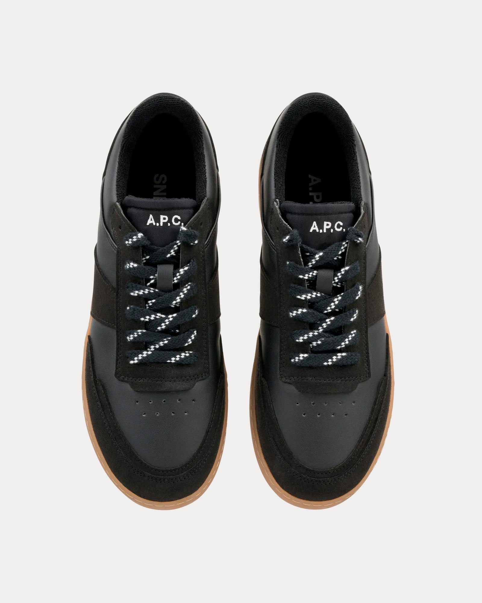 A.P.C. Plain Black Low Top Sneakers - 2