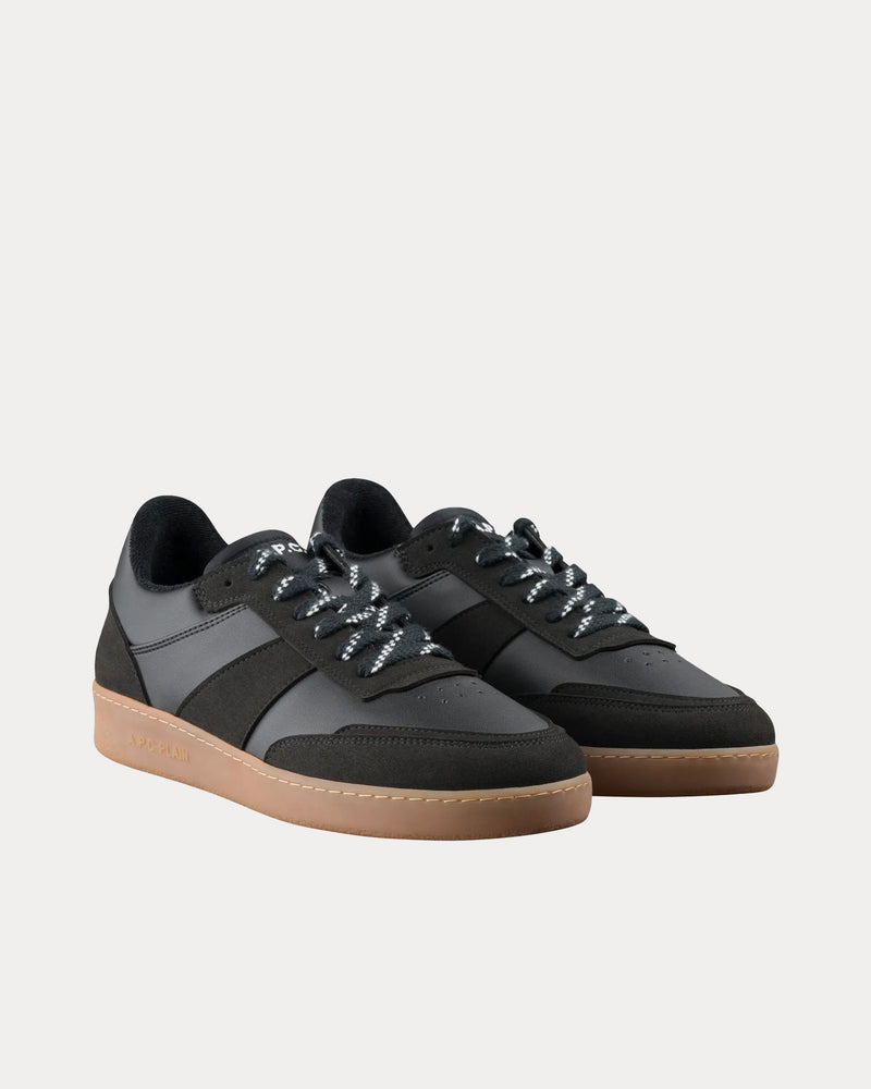 A.P.C. Plain Black Low Top Sneakers - 3