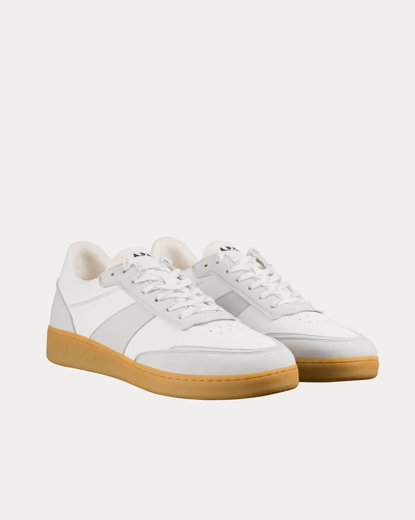 A.P.C. Plain White / Natural Low Top Sneakers - Sneak in Peace