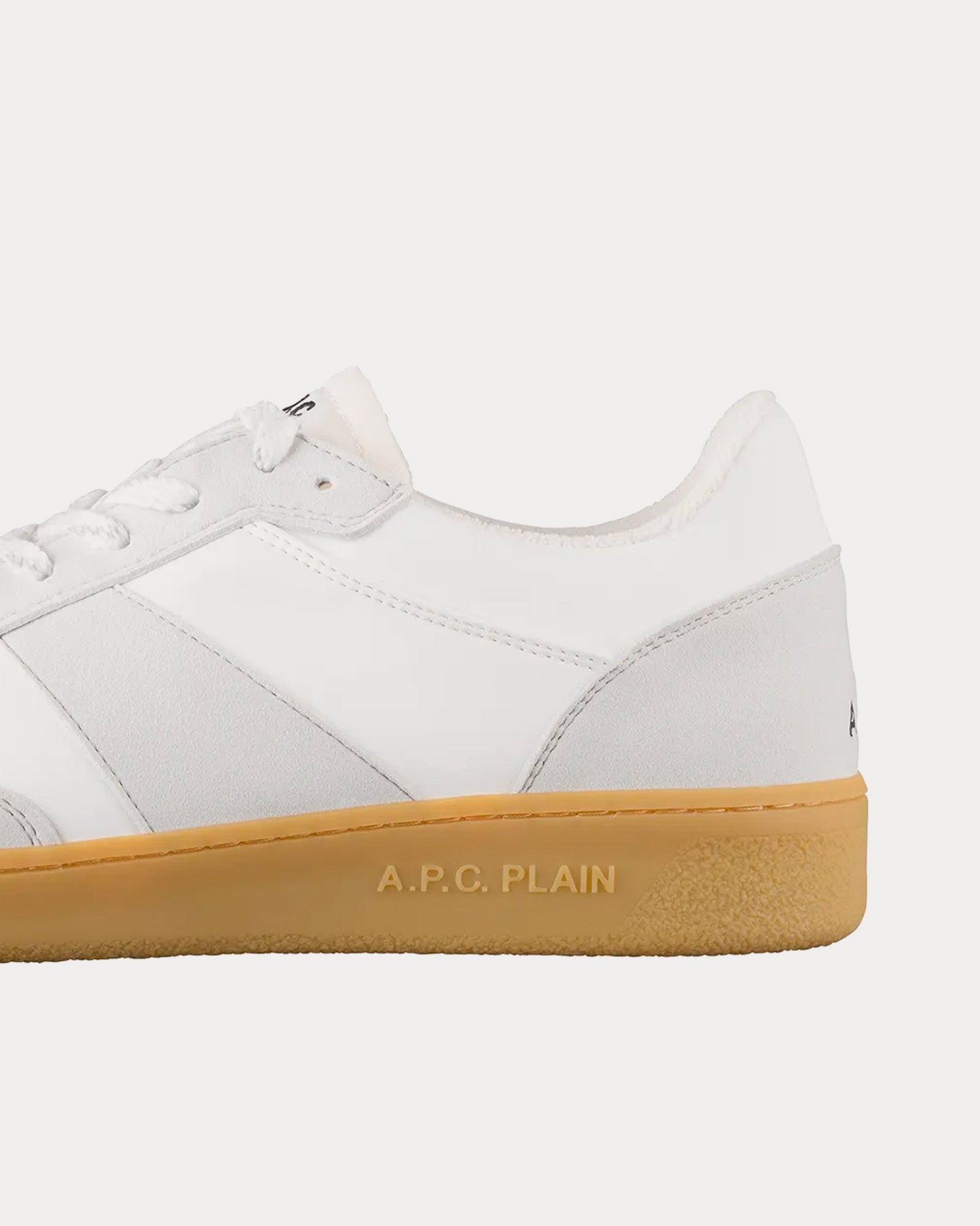 A.P.C. Plain White / Natural Low Top Sneakers - 4