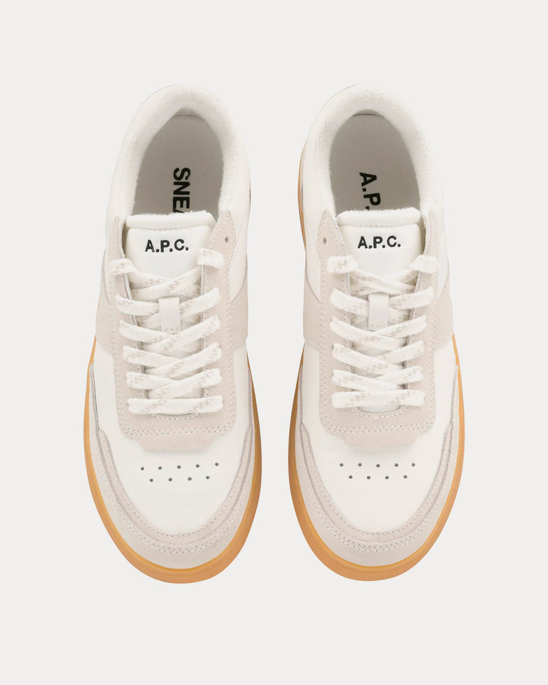 A.P.C. Plain Grey / White Low Top Sneakers - 2