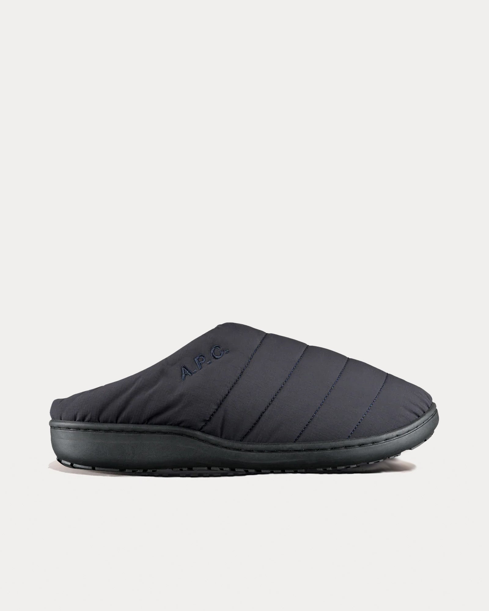 Subu x A.P.C. Winter Quilted Dark Navy Sandals - 1