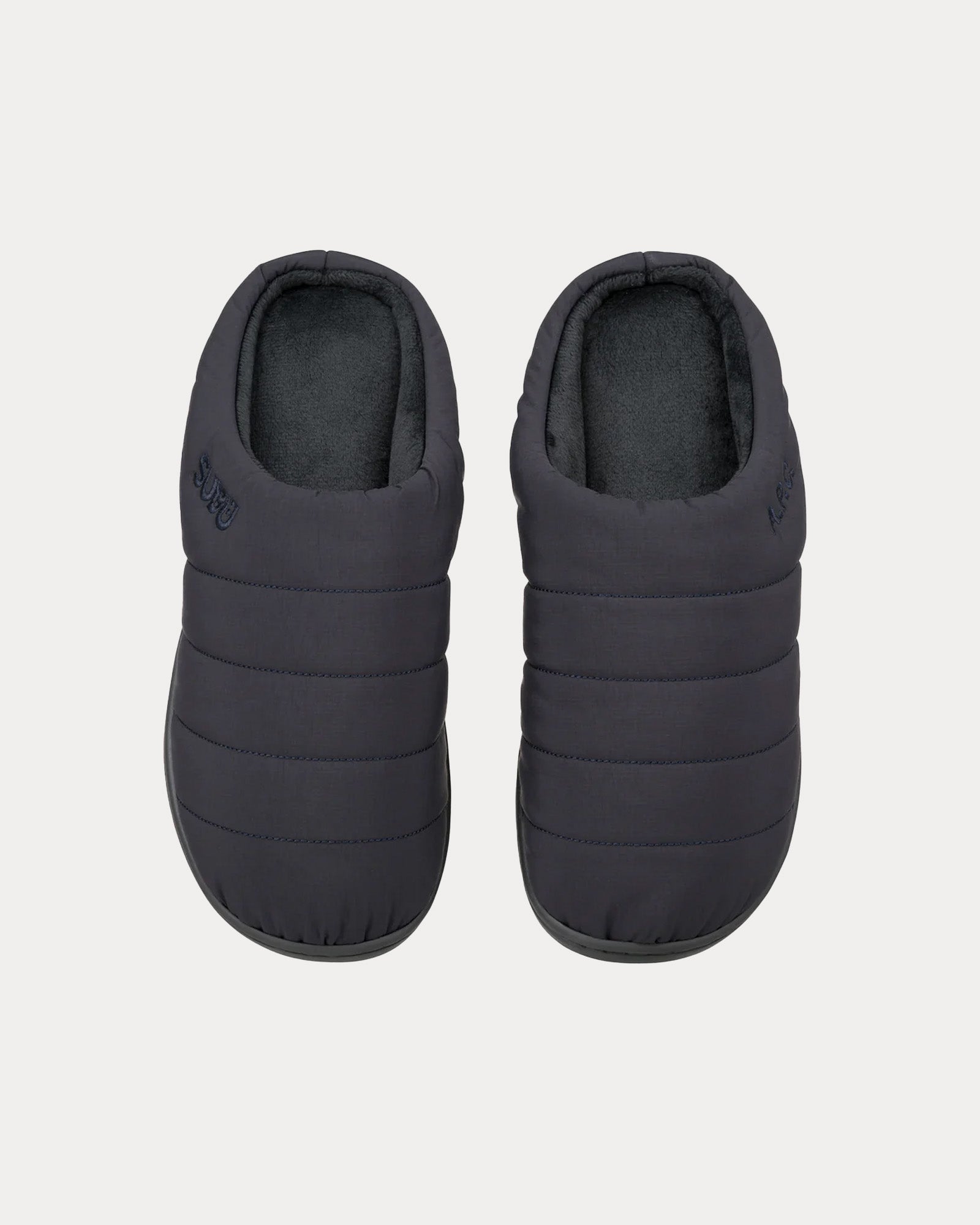 Subu x A.P.C. Winter Quilted Dark Navy Sandals - 2