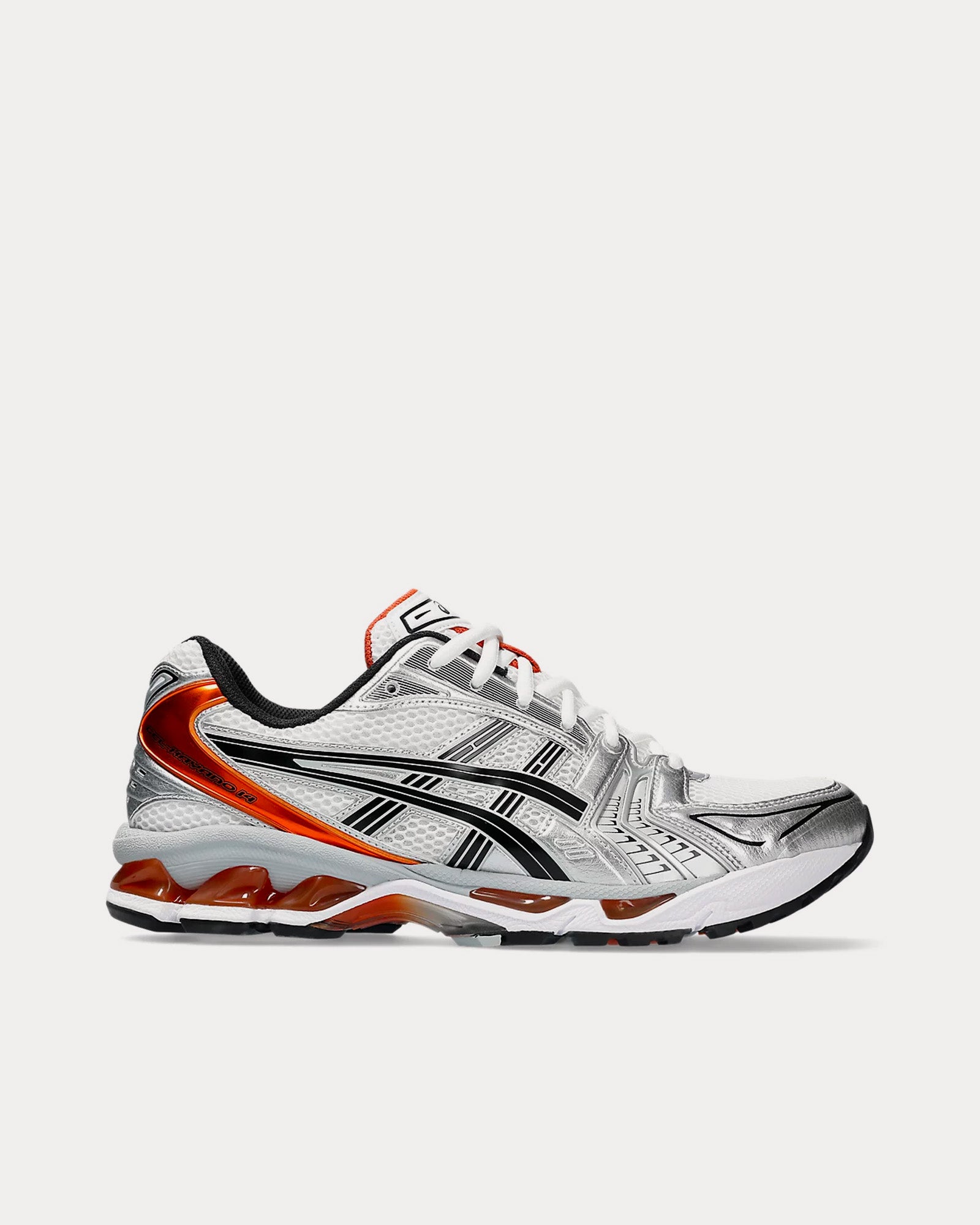 White and 2024 orange asics