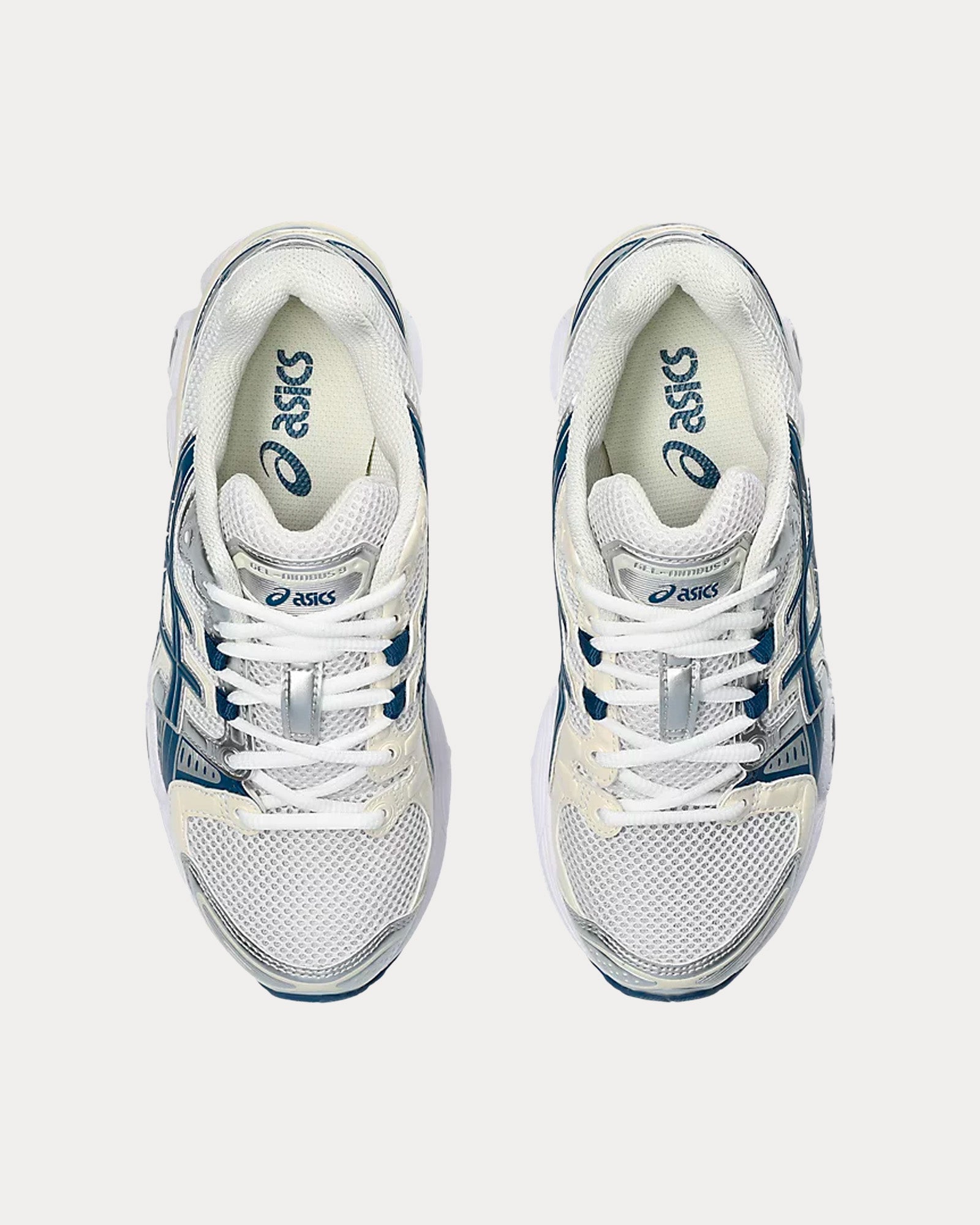 Asics Gel-Nimbus 9 White / Light Indigo Low Top Sneakers - 2