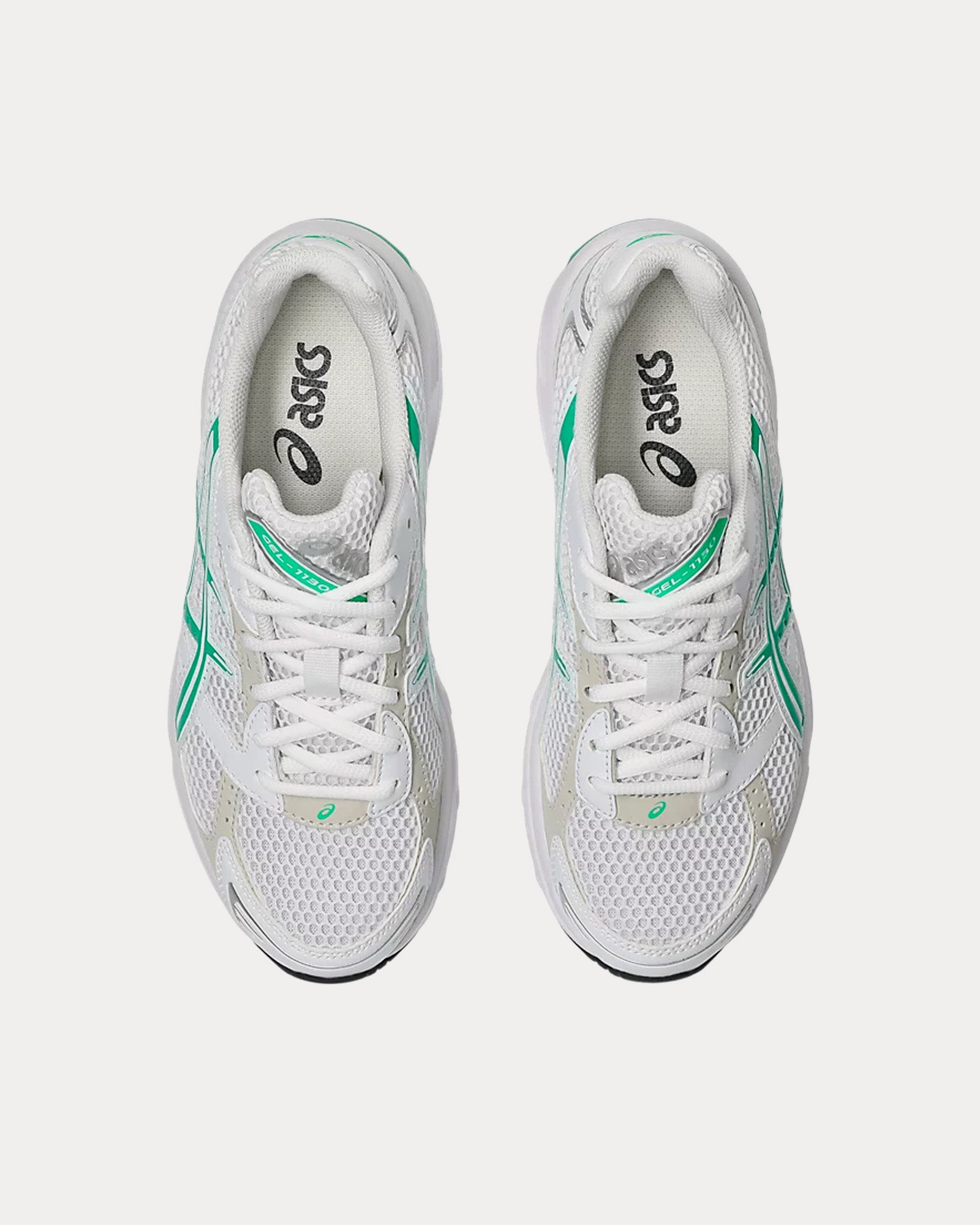 Asics Gel-1130 White / Malachite Green Low Top Sneakers - 2