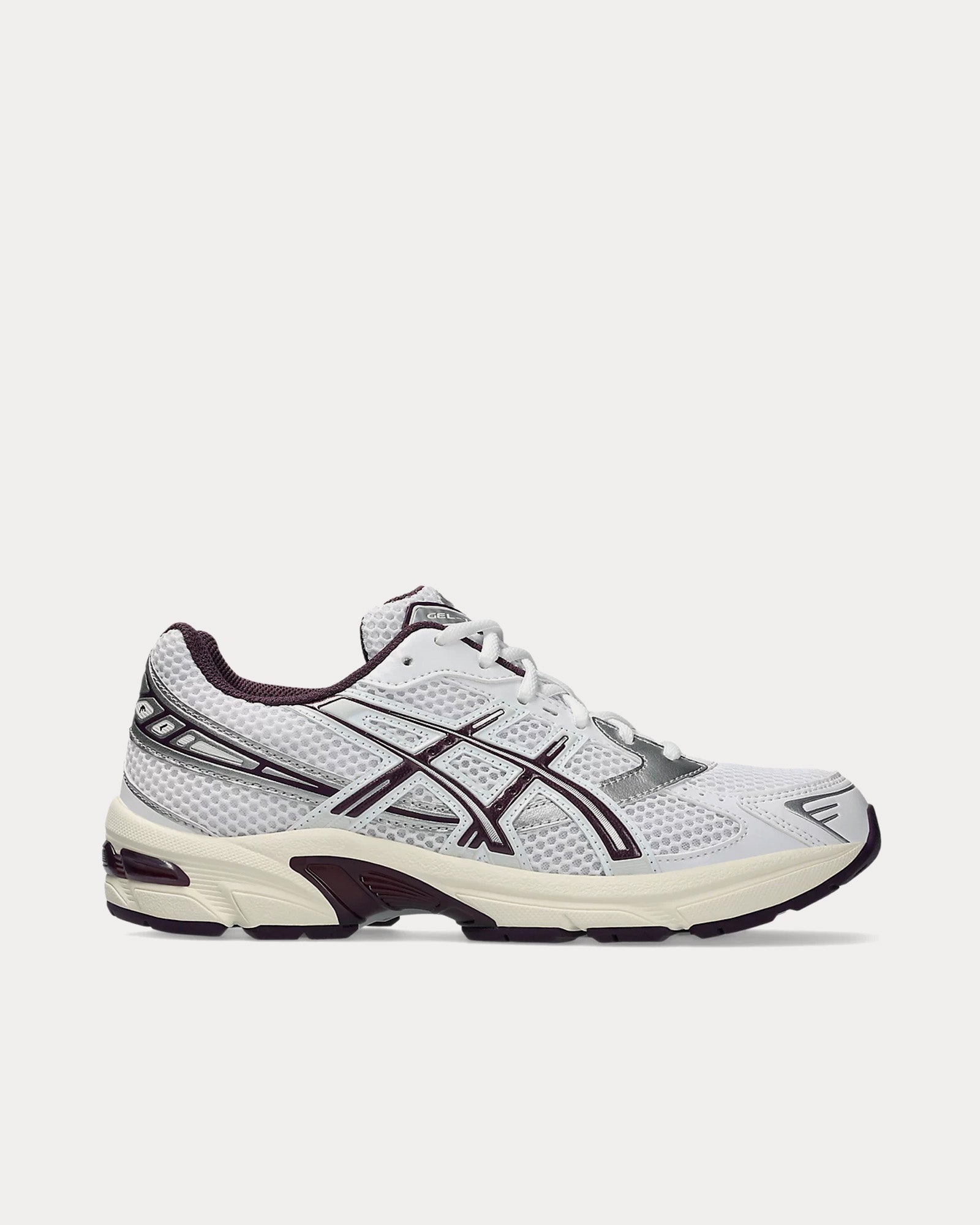 Asics Gel-1130 White / Deep Plum Low Top Sneakers - 1