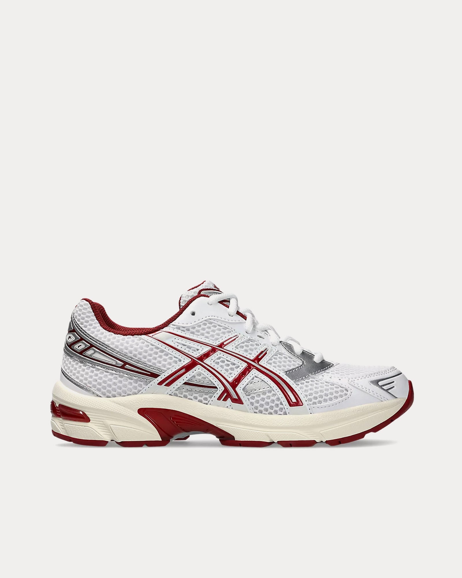 Asics Gel-1130 White / Red Dahlia Low Top Sneakers - 1