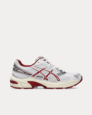 Asics Gel-1130 White / Red Dahlia Low Top Sneakers