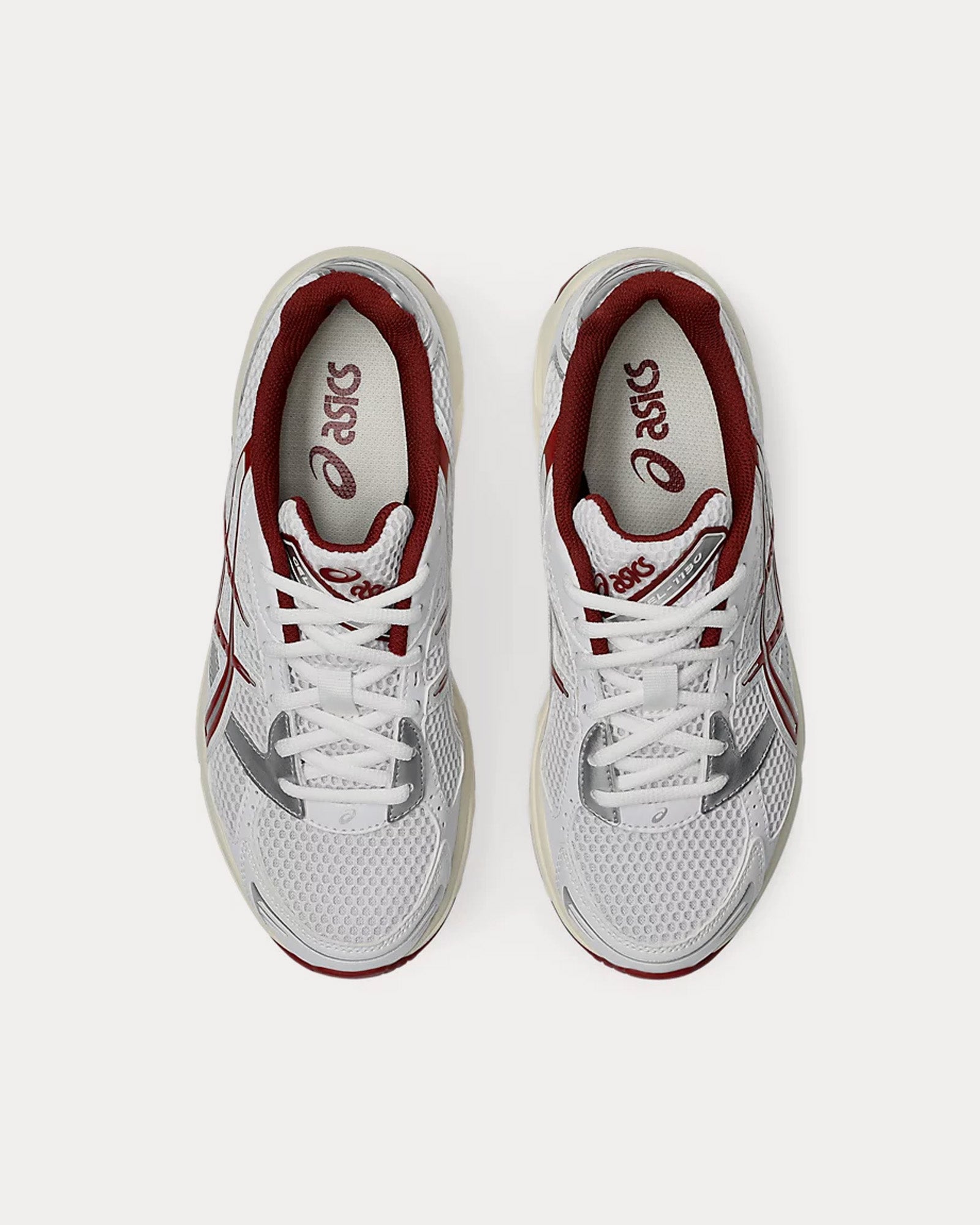 Asics Gel-1130 White / Red Dahlia Low Top Sneakers - 2