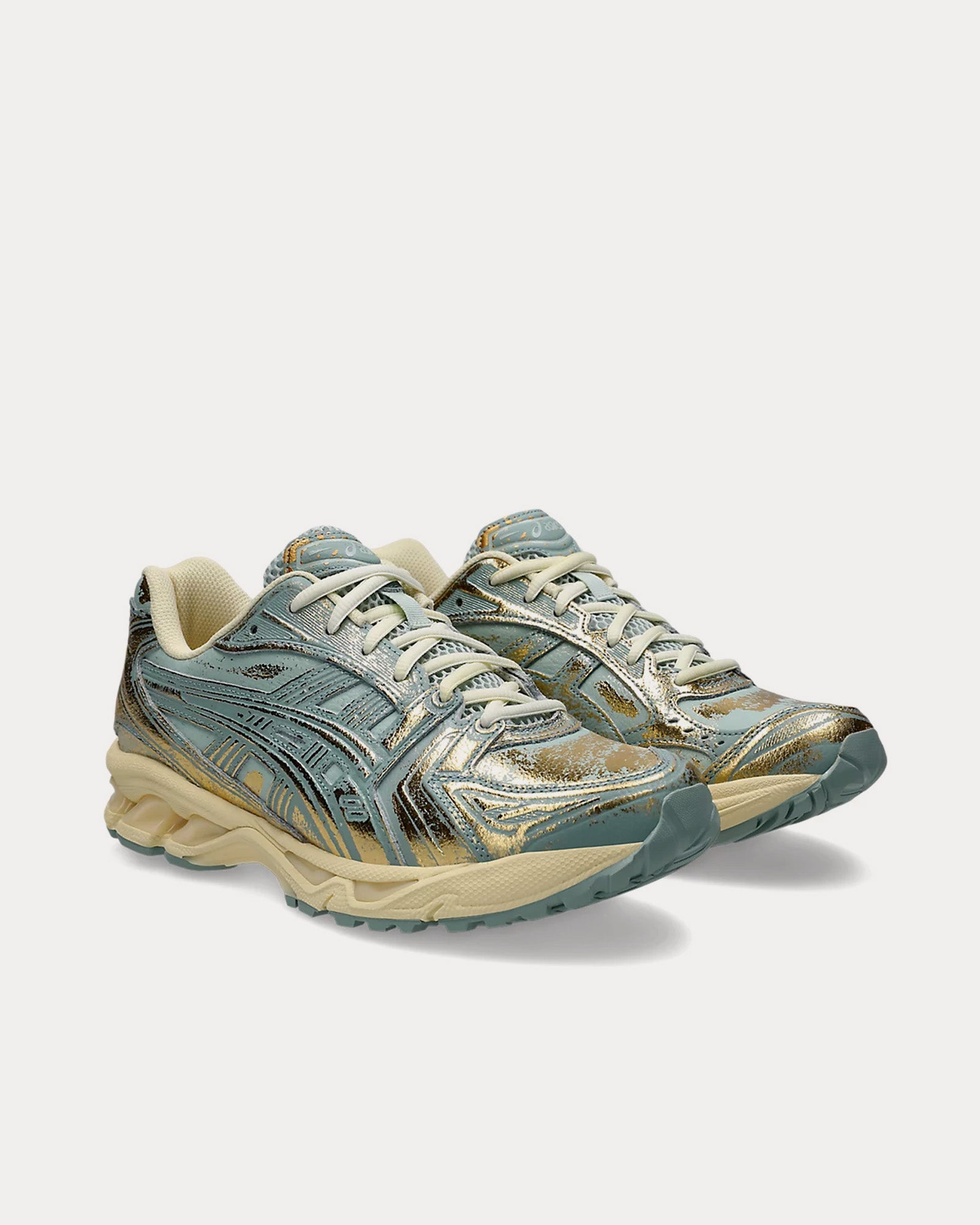 Asics Gel-Kayano 14 'Aged Metal' Pure Gold / Cold Moss Low Top Sneakers - 3