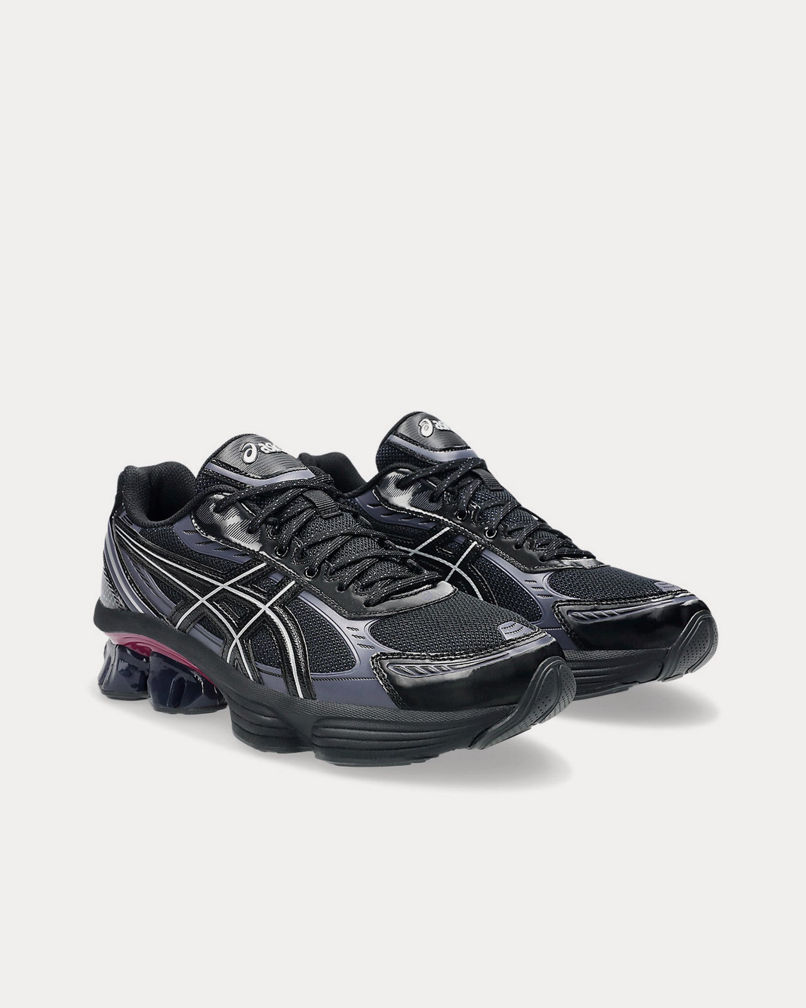 Asics Gel-Kinetic Fluent Black / Black / Purple Low Top Sneakers - 3