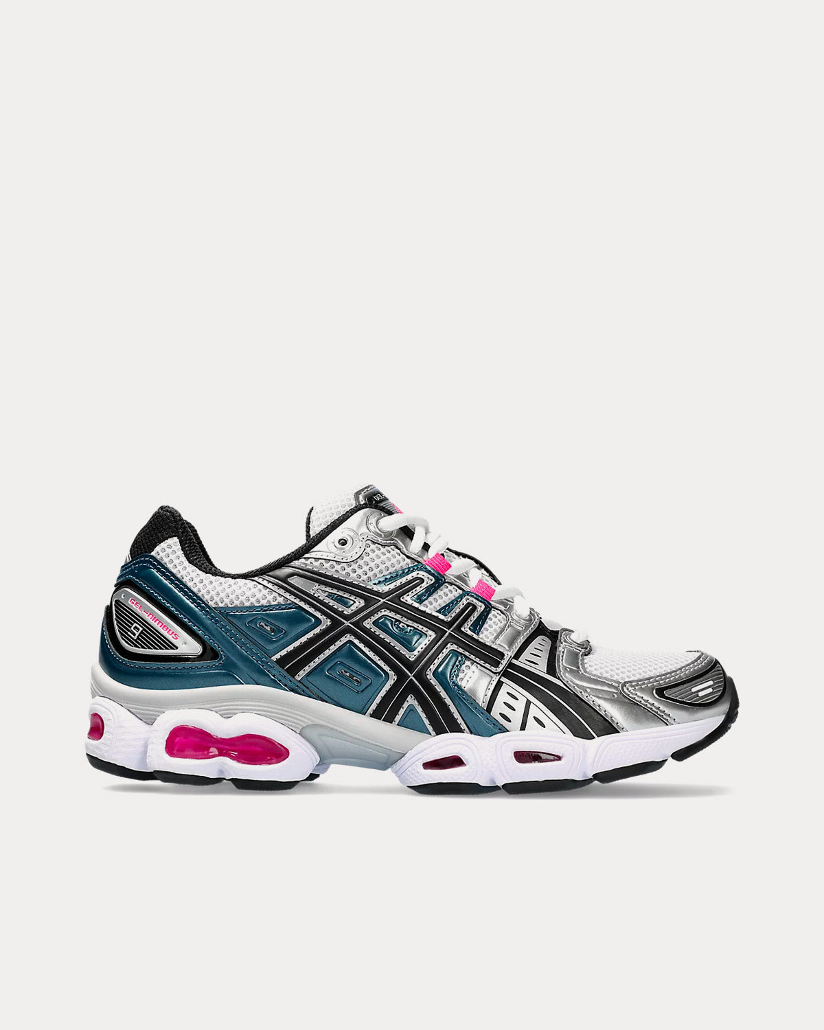 Asics Gel-Nimbus 9 White / Pink Glo Low Top Sneakers - 1