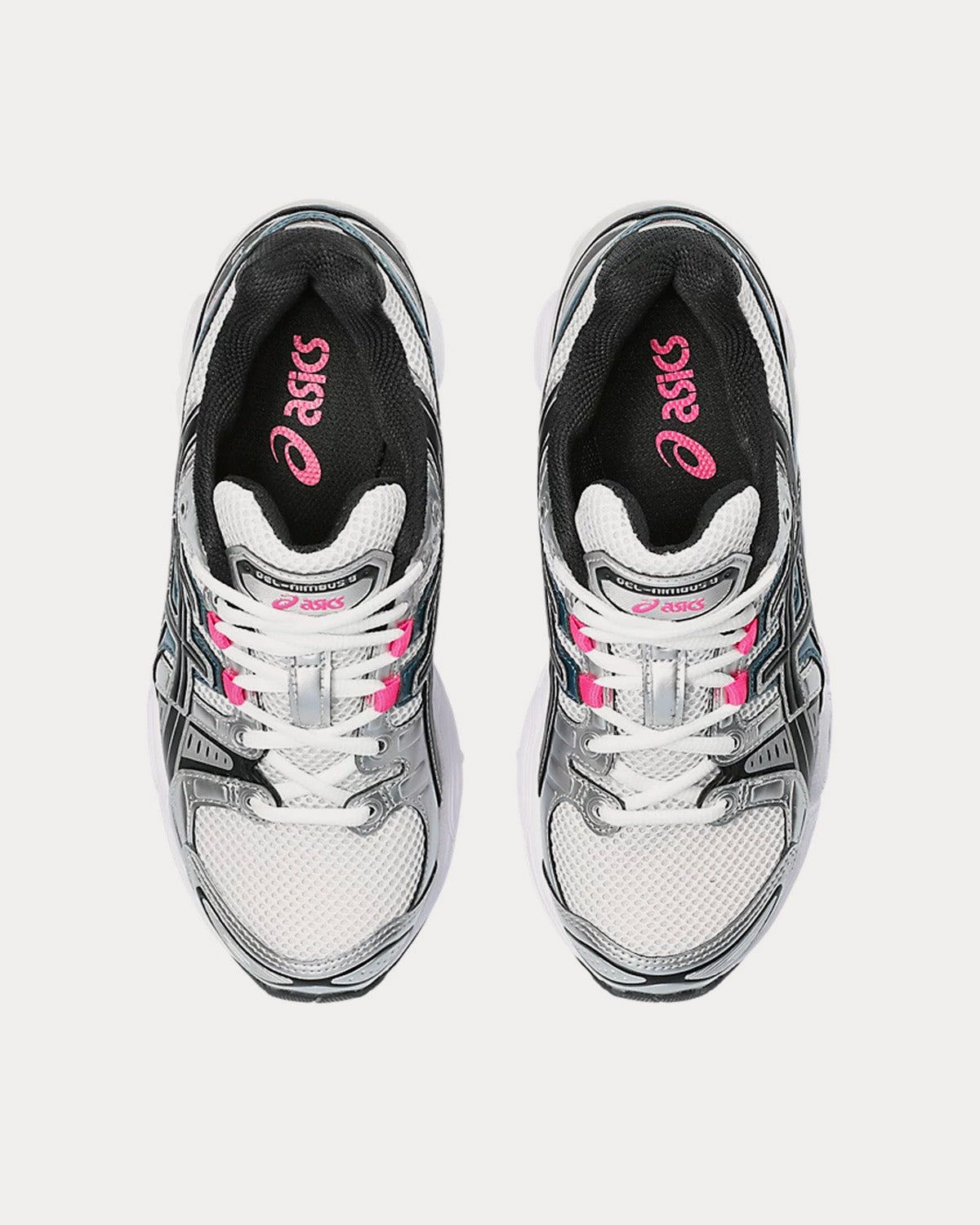 Asics Gel-Nimbus 9 White / Pink Glo Low Top Sneakers - 2