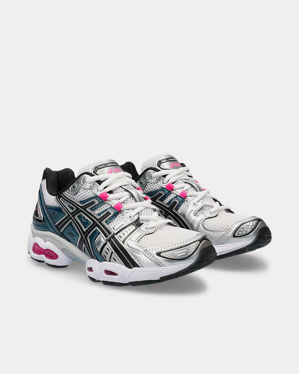 Asics Gel-Nimbus 9 White / Pink Glo Low Top Sneakers - 3