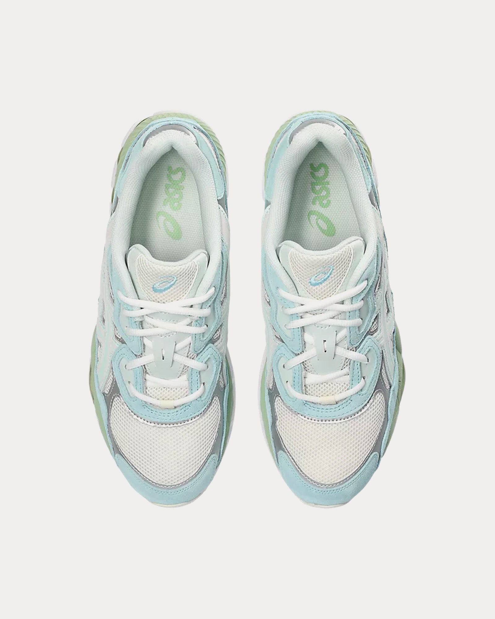 Asics Gel-NYC Cream / Aquamarine Low Top Sneakers - 2