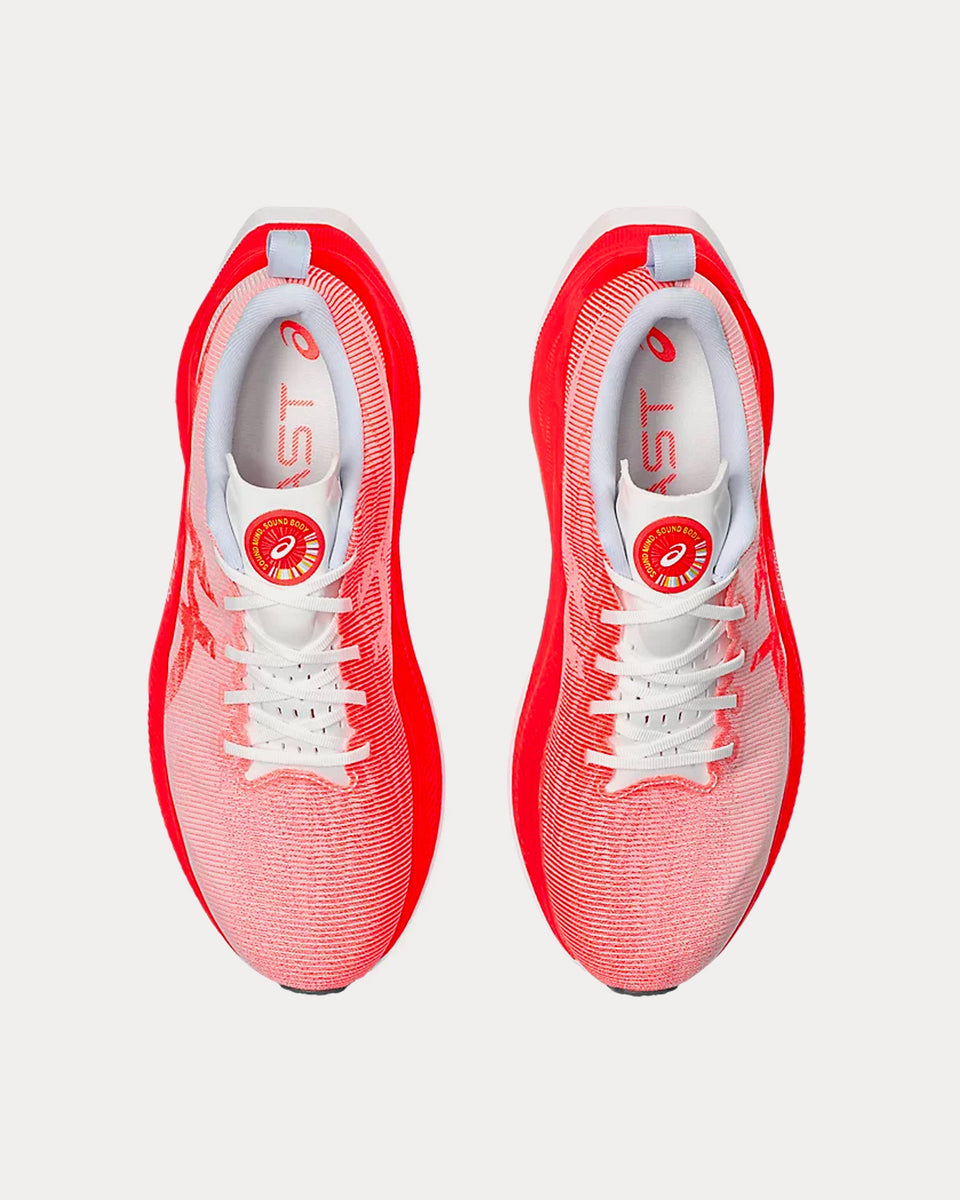 Asics Superblast White / Sunrise Red Running Shoes - Sneak in Peace