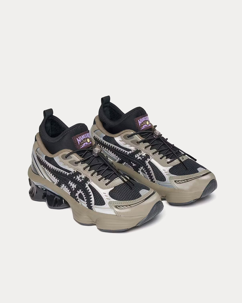 Asics x Nanushka Gel-Kinetic Fluent Beige High Top Sneakers - 3