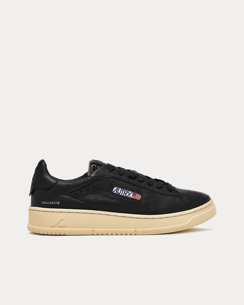 Autry Dallas Goatskin Black Low Top Sneakers - 1