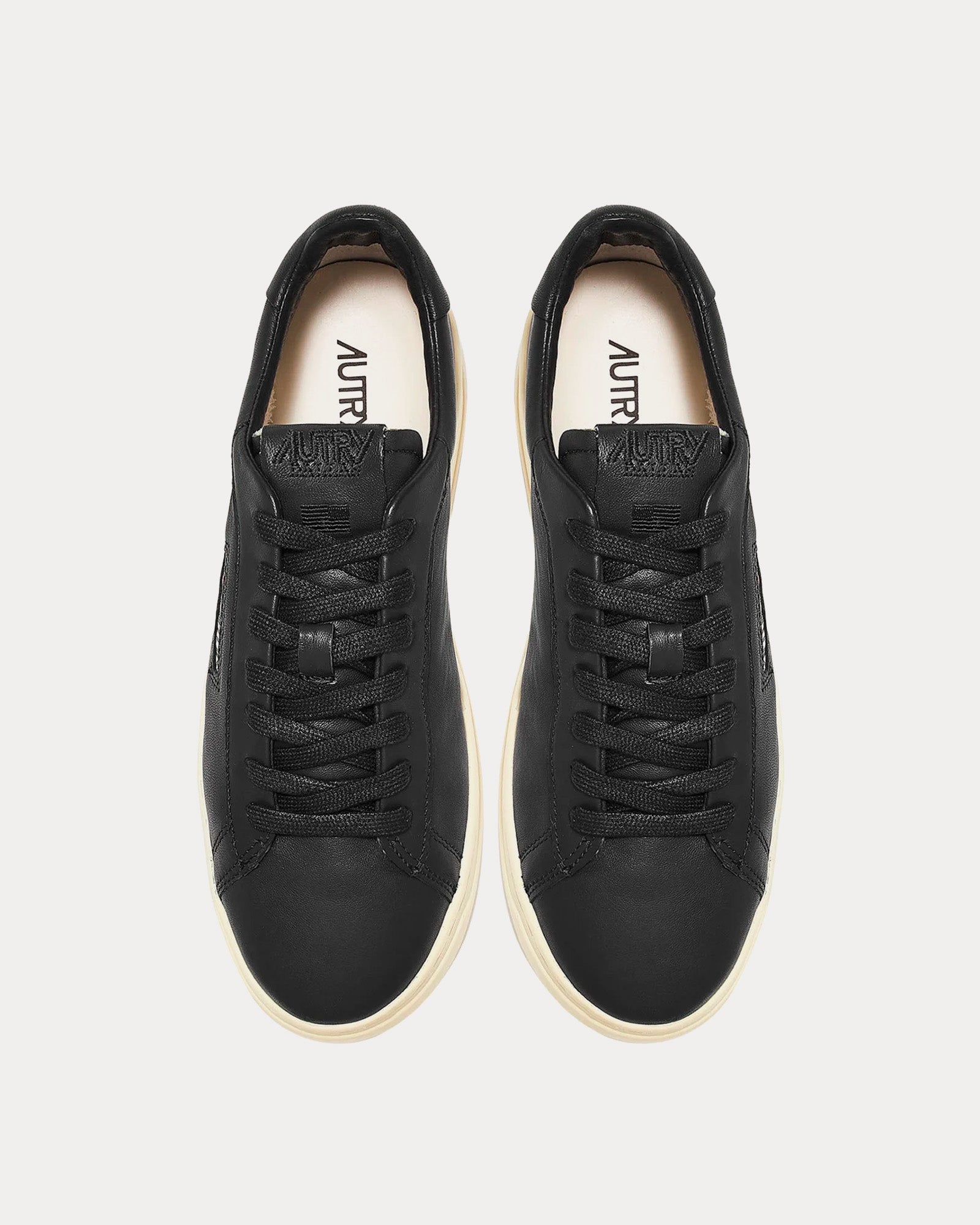 Autry Dallas Goatskin Black Low Top Sneakers - 2