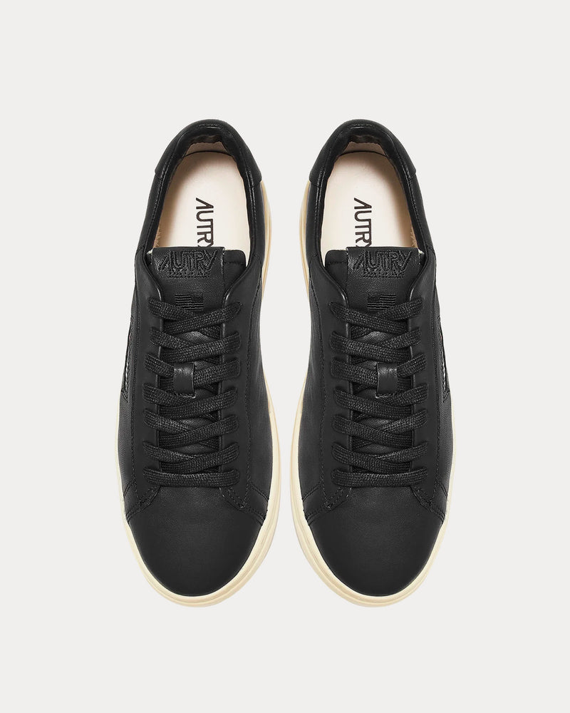 Autry Dallas Goatskin Black Low Top Sneakers - 2