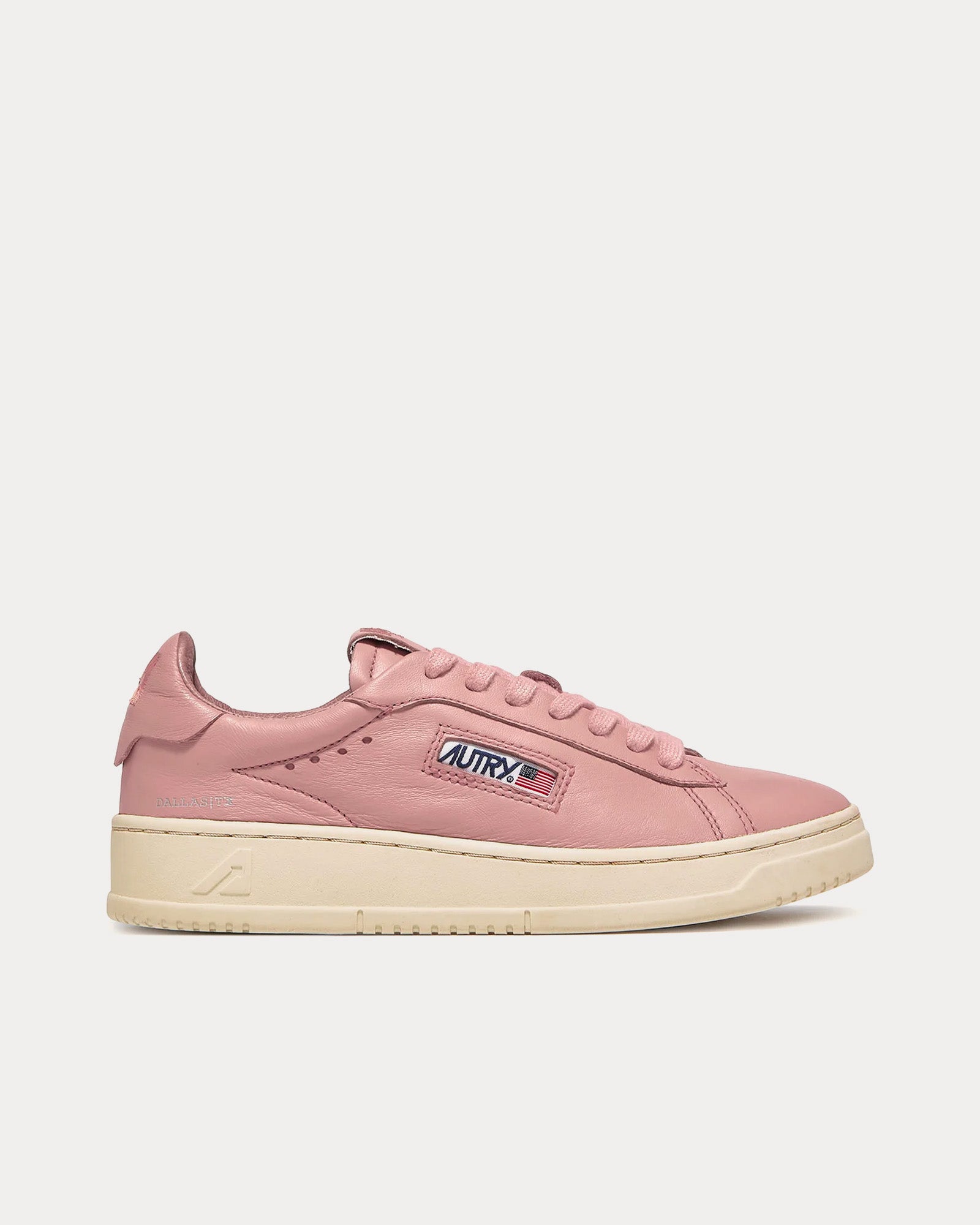 Autry Dallas Goatskin Peach Low Top Sneakers - 1