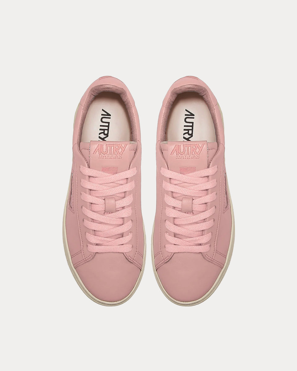 Autry Dallas Goatskin Peach Low Top Sneakers - Sneak in Peace