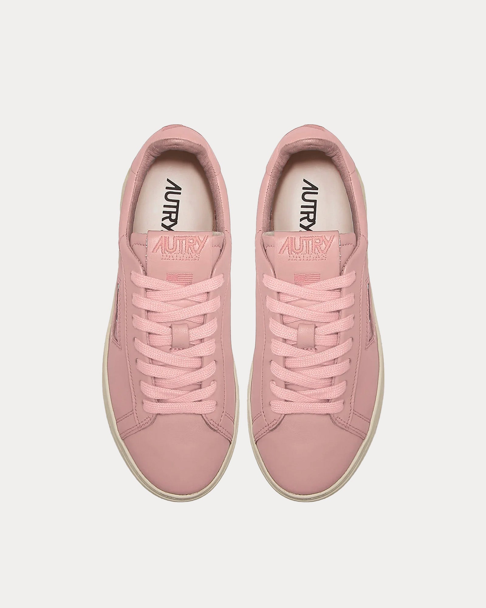 Autry Dallas Goatskin Peach Low Top Sneakers - 2