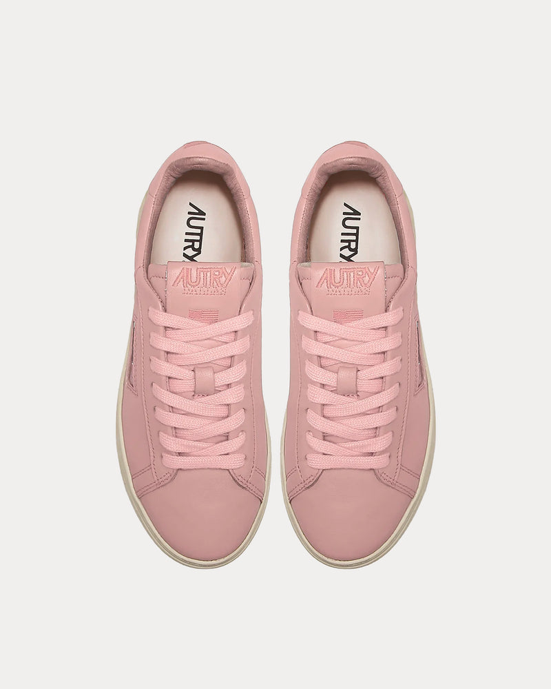 Autry Dallas Goatskin Peach Low Top Sneakers - 2